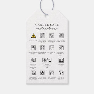 Étiquettes-cadeau Conseils de sécurité pour la bougie Icônes Ajouter