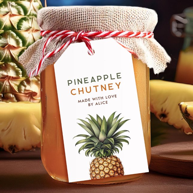 Étiquettes-cadeau Conserve de ananas fait maison chutney (Créateur téléchargé)