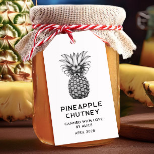 Étiquettes-cadeau Conserve de chutney à l'ananas fait maison