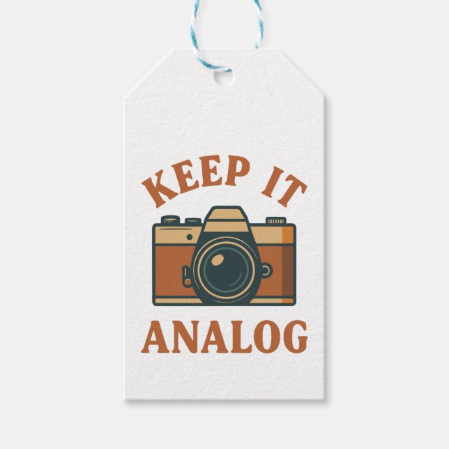 Étiquettes-cadeau Conserver l'analogique (Devant)