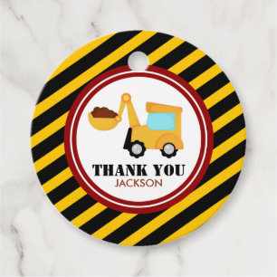 Étiquettes Cadeau CONSTRUCTION Baby shower d'anniversaire