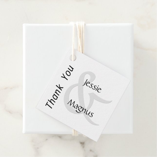 Étiquettes Cadeau Contemporain noir et blanc (En situation)