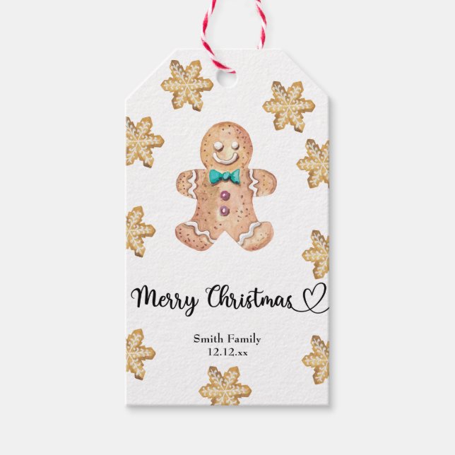 Étiquettes-cadeau Cookies de Noël - joyeux noël (Devant)