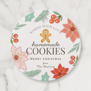 Étiquettes Cadeau Cookies faits maison Floral Creative Holiday