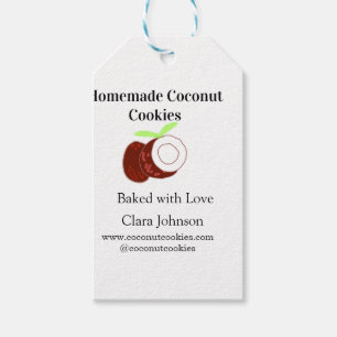 Étiquettes-cadeau Cookies maison coco frais nom site web social