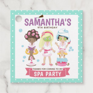 Étiquettes Cadeau Cool et Fille Spa