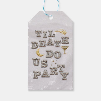 Étiquettes-cadeau Cool Girl Glam Parties scintillant Metallic Disco 