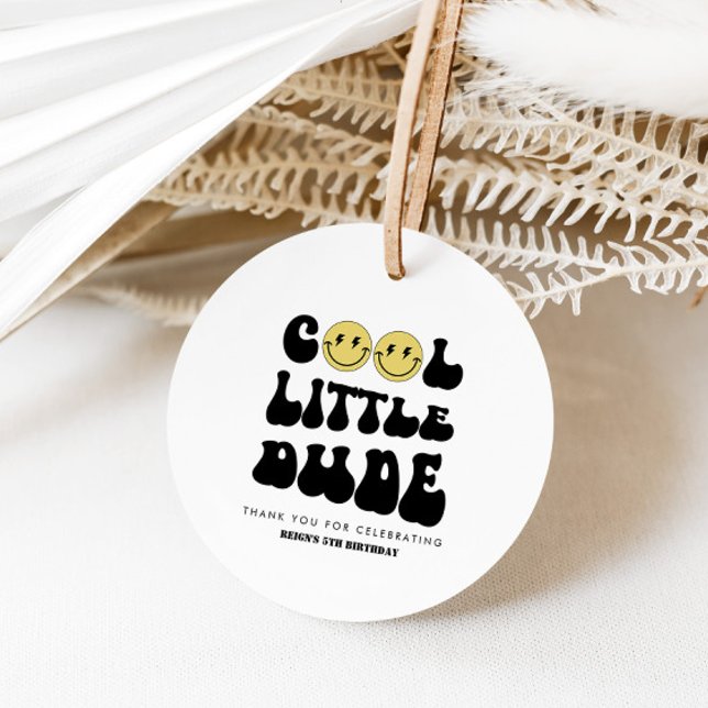 Étiquettes Cadeau Cool Little Dude | Boys Rad 5e anniversaire (Créateur téléchargé)