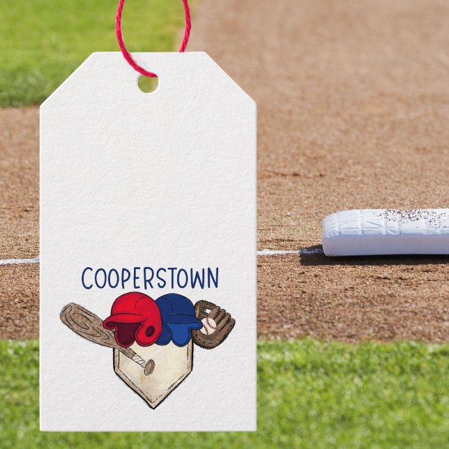 Étiquettes-cadeau Cooperstown Baseball  (Créateur téléchargé)