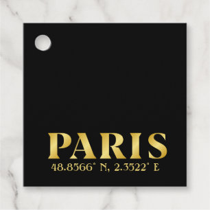 Étiquettes Cadeau Coordonnées Lux Gold Paris