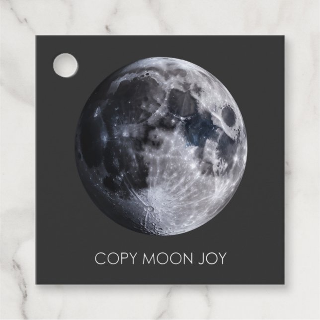 Étiquettes Cadeau Copier Joie de Lune (Devant)