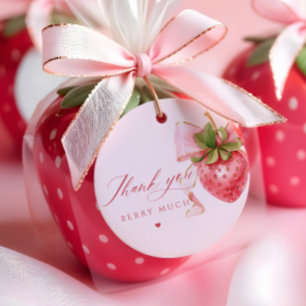 Étiquettes Cadeau Coquette Berry Baby shower doux
