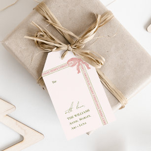 Étiquettes-cadeau Coquette du grand millénaire Noël à et de