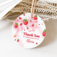Coquette fraise fête d'anniversaire ronde