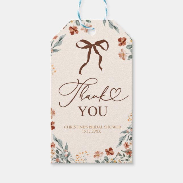 Étiquettes-cadeau Coquette Merci Beaucoup (Devant)