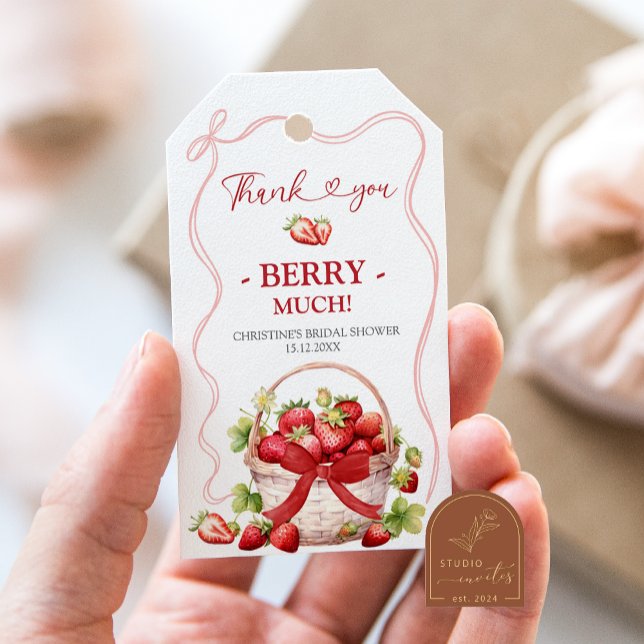 Étiquettes-cadeau Coquette Merci Berry beaucoup (Créateur téléchargé)