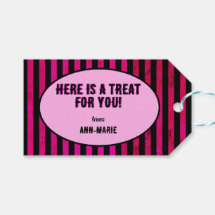 Étiquettes-cadeau Coquette violet arc Halloween