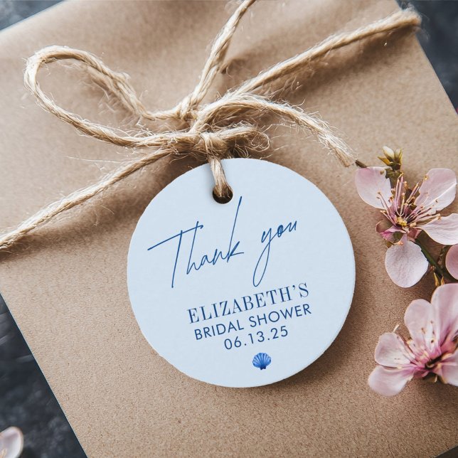 Étiquettes Cadeau Coquillages & Cloches de Mariage PLUIE DE MARIÉE (Créateur téléchargé)