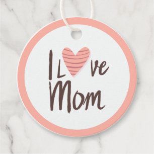 Étiquettes Cadeau Corazón de mamá de amor - regalo del Día de la Mad