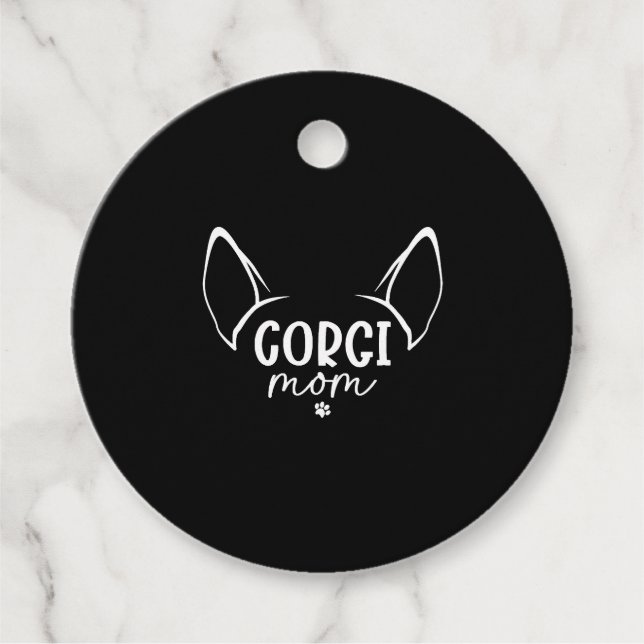 Étiquettes Cadeau Corgi Maman (Devant)