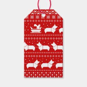 Étiquettes-cadeau Corgis Noël Chiens De Sommeil Vacances À De