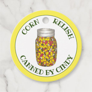 Étiquettes Cadeau Corn Relish Salsa Maison Canapé Par