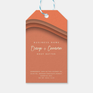 Étiquettes-cadeau Cosmétique orange moderne