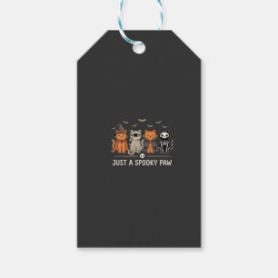 Étiquettes-cadeau Costume de chat Halloween Spooky Paw Vector Design