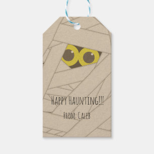 Étiquettes-cadeau Costume de fête d'Halloween en papier Kraft de mom