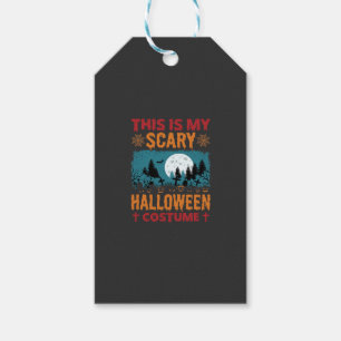 Étiquettes-cadeau Costume de Halloween drôle et effrayant Graphique 