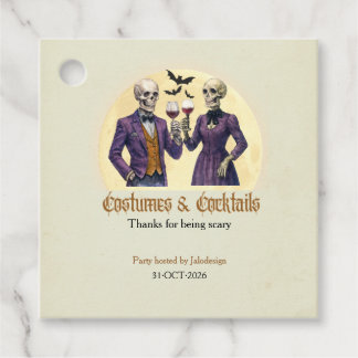Étiquettes Cadeau Costume de squelette élégant Cocktail Party Hallow