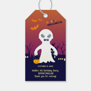 Étiquettes-cadeau Costume d'Halloween garçon fête d'anniversaire 