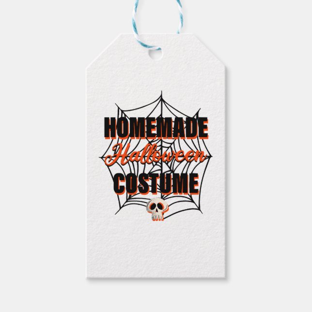 Étiquettes-cadeau Costume Halloween fait maison (Devant)