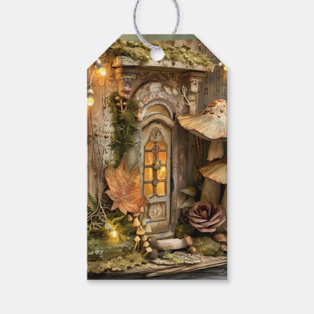 Étiquettes-cadeau Cottagecore Fairy House (Devant)