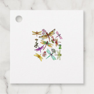 Étiquettes Cadeau Cottagecore Floral Dragonfly Breed Collection Ento