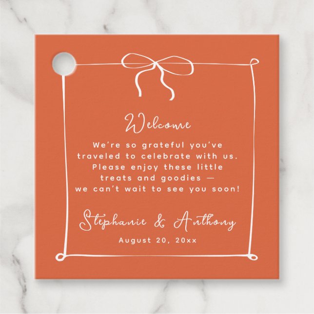 Étiquettes Cadeau Coucher de soleil italien Whimsical avec Mariage b (Devant)