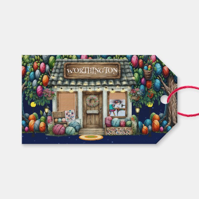 Étiquettes-cadeau Coudre une couture mignonne (Devant (Horizontal))