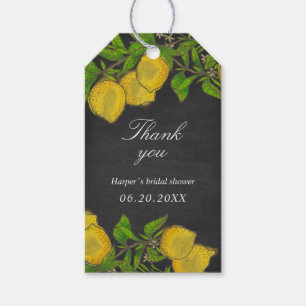Étiquettes-cadeau Couleur d'aquarelle russe citron vert merci