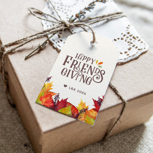 Étiquettes-cadeau Couleur de l'automne Action d'amitié