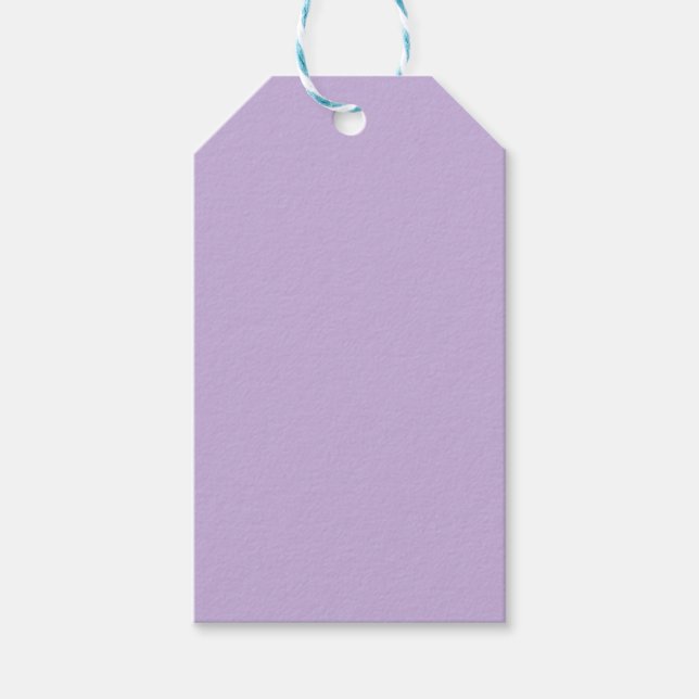 Étiquettes-cadeau Couleur de tendance - Balises Cadeau Violet doux (Devant)