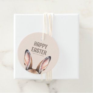 Étiquettes Cadeau Couleur d'eau moderne personnalisée Mignonne Oreil
