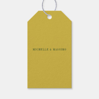 Étiquettes-cadeau Couleur Or Minimaliste Moderne Plain 