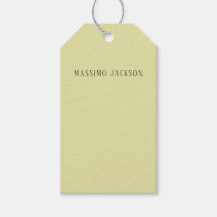 Étiquettes-cadeau Couleur pastel personnalisée nom minimaliste perso