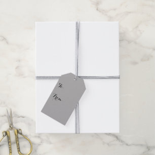 Étiquettes-cadeau Couleur solide argent