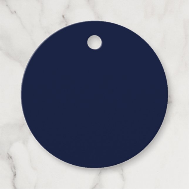 Étiquettes Cadeau Couleur solide bleu marine de minuit (Devant)