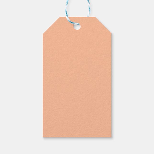 Étiquettes-cadeau Couleur solide Fuzz Peach (Devant)