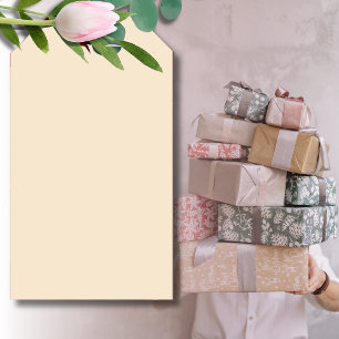 Étiquettes-cadeau Couleur solide métallique Champagne Classique