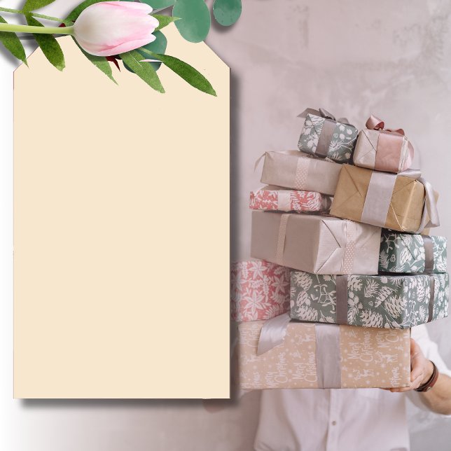 Étiquettes-cadeau Couleur solide métallique Champagne | Classique |  (Créateur téléchargé)