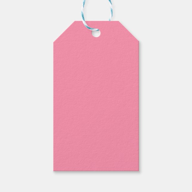 Étiquettes-cadeau Couleur solide rose Baker-Miller (Devant)