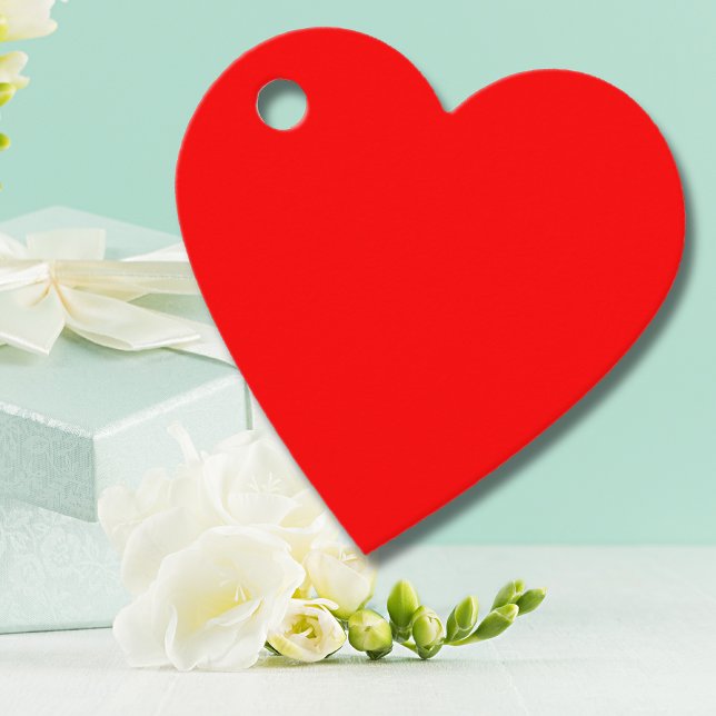 Étiquettes Cadeau Couleur solide rouge | Classique | Élégant | tenda (Créateur téléchargé)